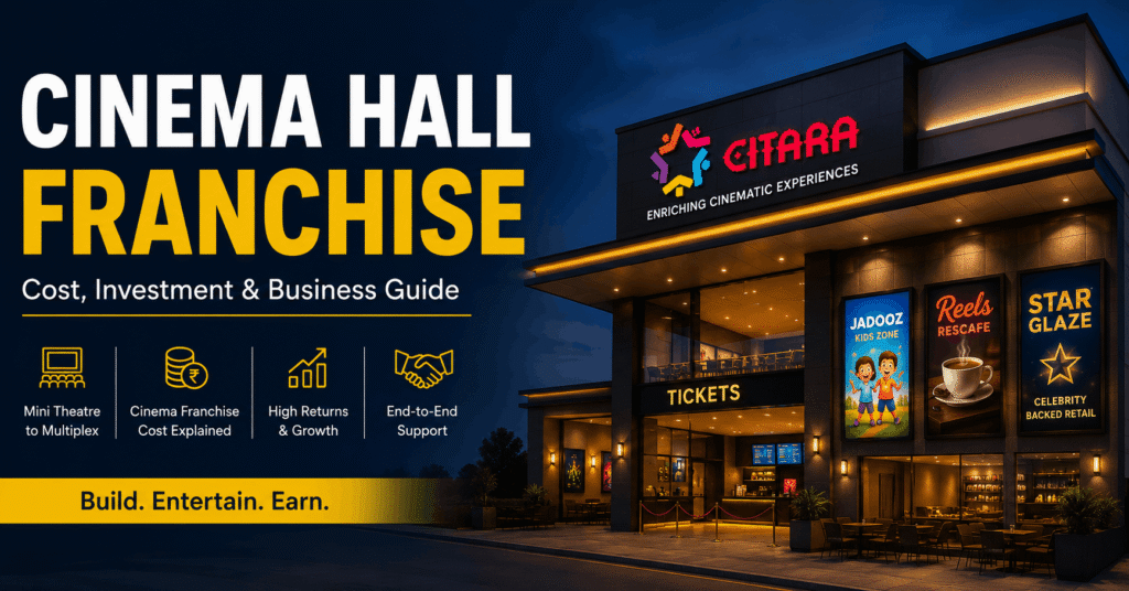 Cinema hall franchise interior at a Citara multiplex in India